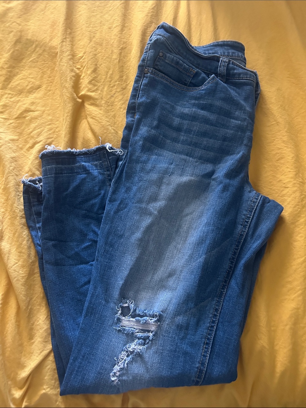 Classic Distressed Blue Women’s Jeans